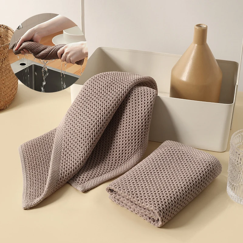 

2/3/4PCS/SET Cotton Absorbent Rags Hand Towels Non-Stick Oil Rag Kitchen Accessories Household Cleaning Tools Cleaning Cloth