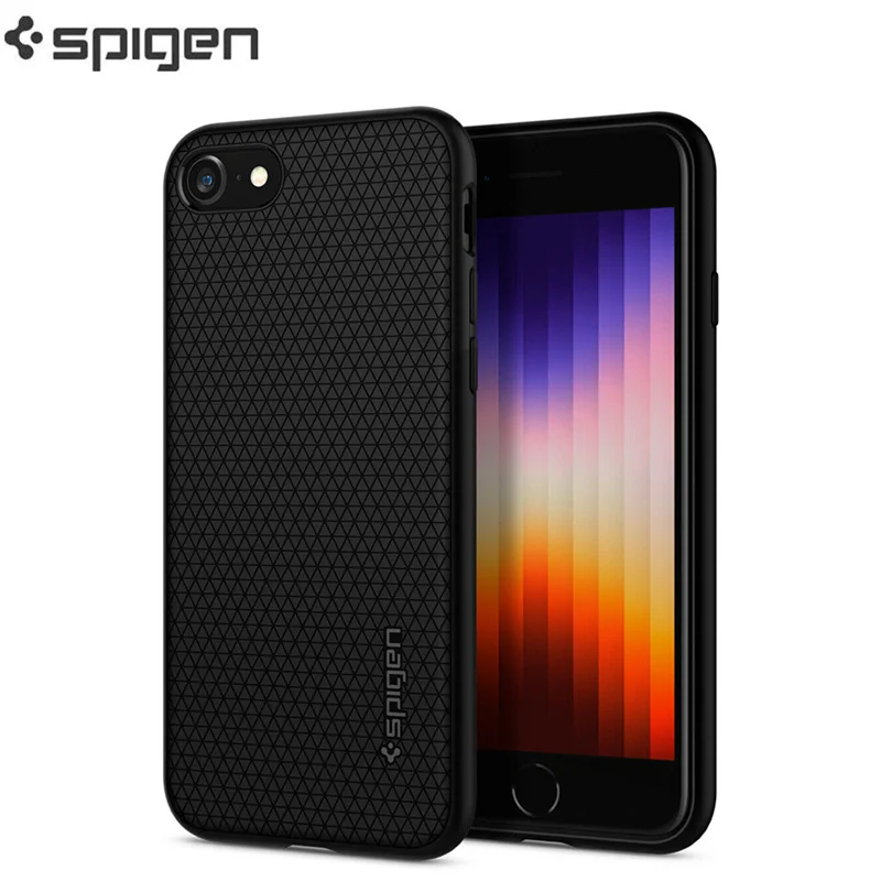 

Original Korean Spigen [Liquid Air Armor] Shockproof Cover For Apple iPhone SE SE3 2022 TPU Cover For iPhone 7 8 Phone Case