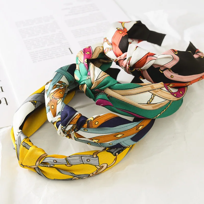 

Fashion Headband Wash Make Up Knotted Hairband Knitting Headwear Hair Hoop Fascinators For Women Elegant Hair Tie Accessories