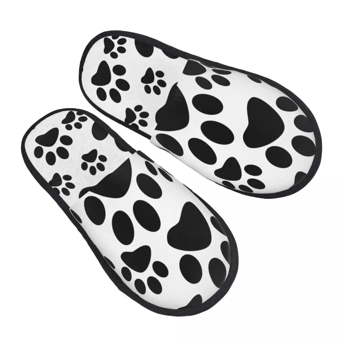 Домашние теплые тапочки с принтом Собачья лапа зимние домашние плюшевые модные