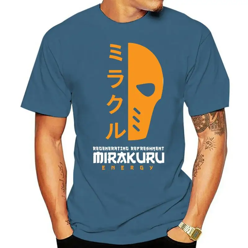 

Летняя футболка mirakulu Energy, Мужская черная одежда, топы Kanji в японском стиле, футболка с маской, волшебная аниме футболка, хлопковые футболки