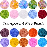 3mm transparent frosted glass beads transparent glass rice beads loose beads diy handmade bracelet jewelry necklace accessories