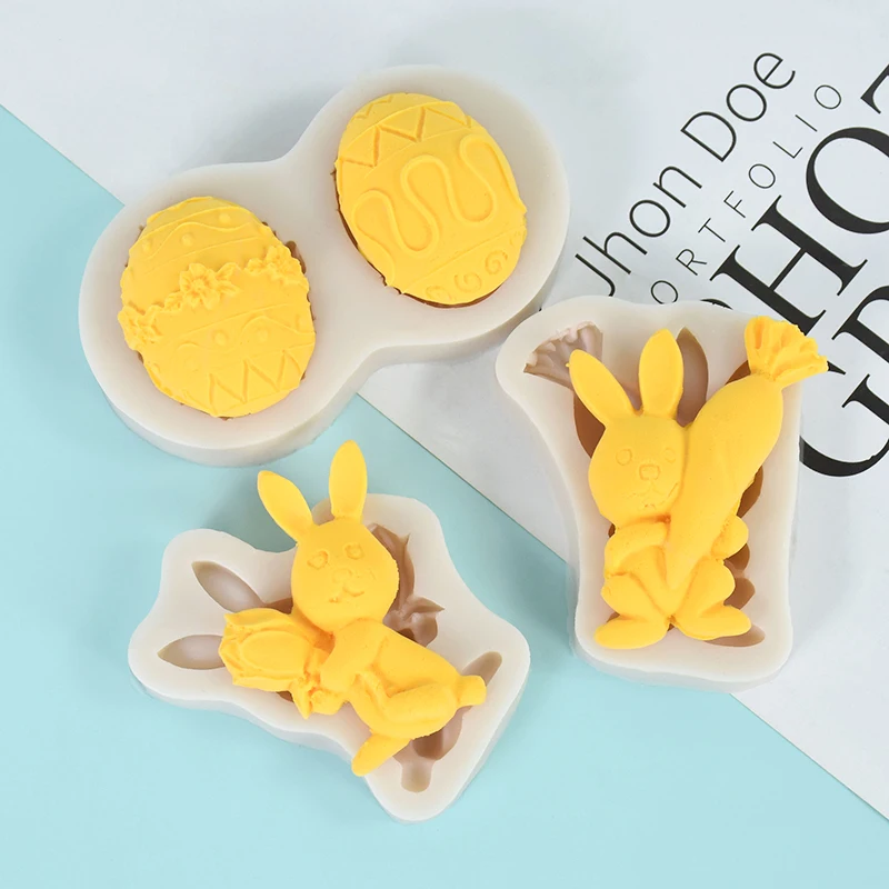 

Easter Rabbit Fondant Silicone Mold Eggs Shaped Sugarcraft Chocolate Cookies Baking Mould Kitchen Cake Decorating Bakeware Tools