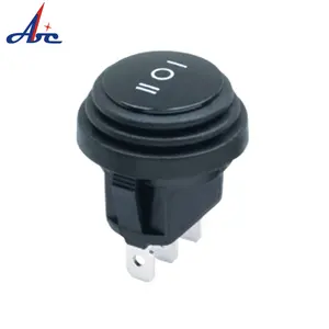 3Position 3Pins Without Lamp Rocker Switch IP65 ON-OFF-ON 6A/125V 10A/250VAC KCD2-7103-3 Black Plastic Rocker Boat Switch