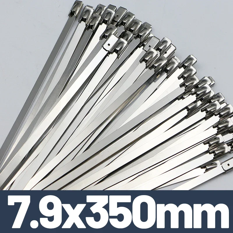 Кабельные стяжки из нержавеющей стали, самозапечатывающееся крепежное кольцо, многоцелевой металлический органайзер для кабелей для выхлопных труб