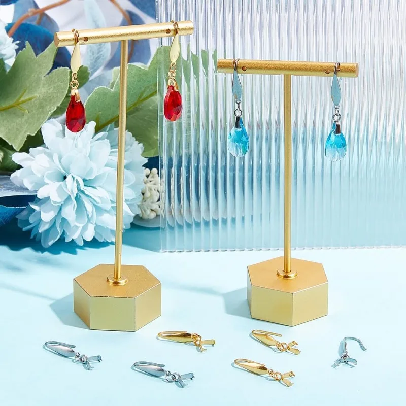 1 коробка 44 шт. ушные провода из нержавеющей стали 2 цвета