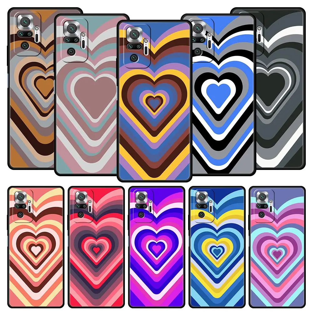 

Fashion The eye love Heart Phone Case For Xiaomi Redmi Note 10 11 9 8 Pro 10S 9S 7 8T 9T 9A 8A 9C K40 Gaming 11T 5G Soft Cover