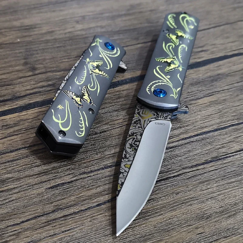 Нож из дамасской стали быстрооткрывающийся складной клинок нож 440C стальная
