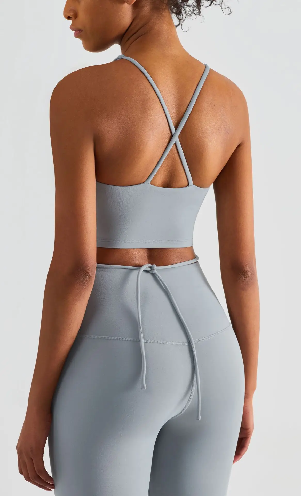 Top Women's Sports Vest Crop Top Wrap Strap Cross Yoga Vest Gym Sexy Healthy Attractive Sports Beautiful Back Soft and Breathabl