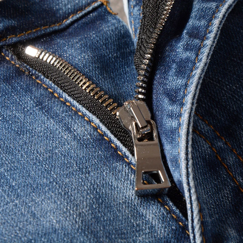 Street Fashion Men Jeans Retro Blue Elastic Stretch Skinny Fit Ripped Jeans Men Hole Patched Designer Hip Hop Brand Pants Hombre