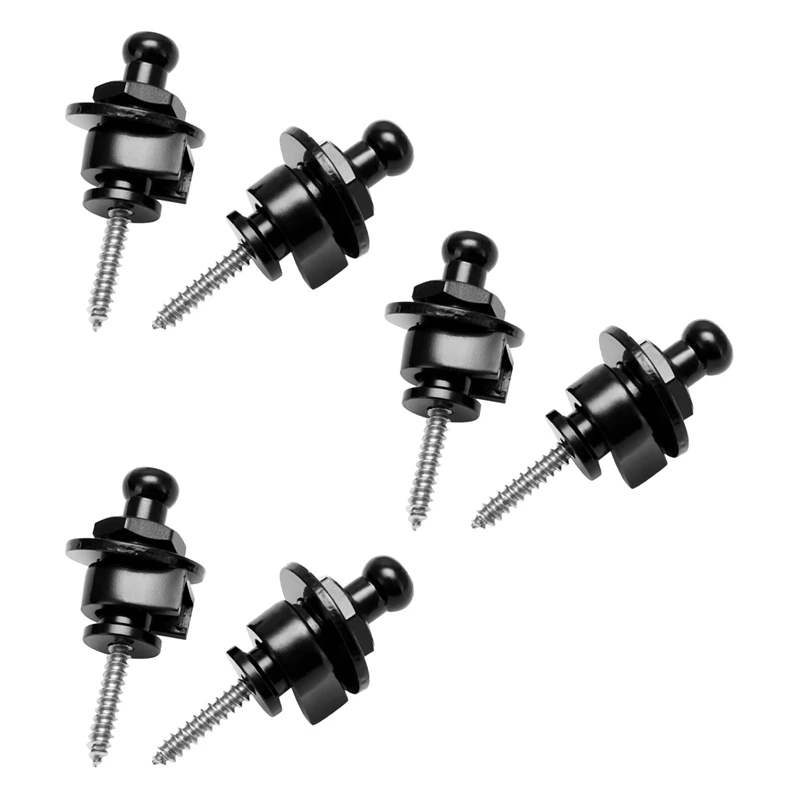

Quality 6Pcs Guitar Strap Lock Pin Peg Buttons Skidproof Straplock Guitar Bass Parts Hot