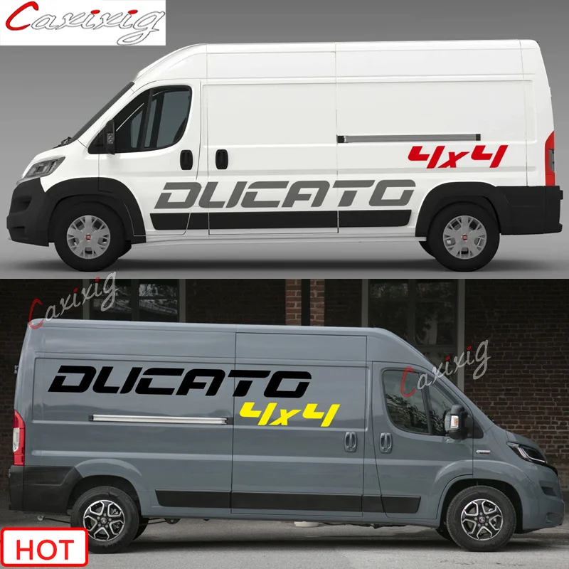 

2 шт., виниловые наклейки на дверь кузова автомобиля Fiat Ducato 4x4