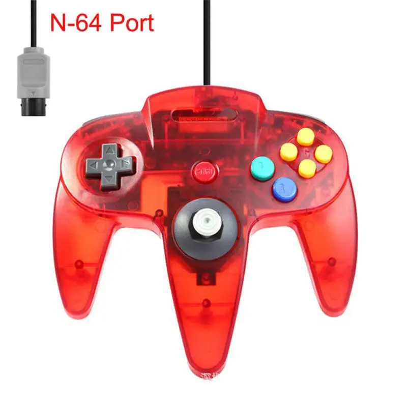 

Игровые джойстики N64, прозрачный контроллер с портом N64, геймпад, Джойстики, Джойстики, игровой планшет для классических игр с 64 консолями