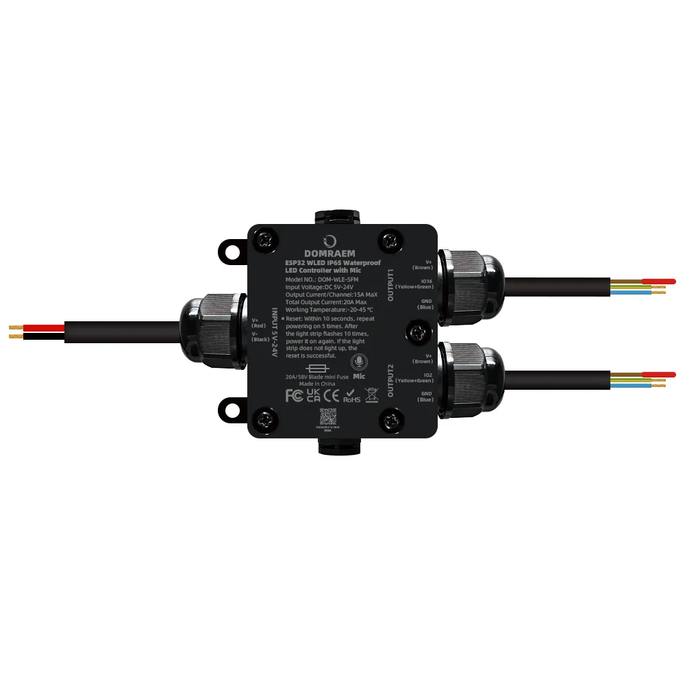 

DOMRAEM ESP32 WLED 2-канальный RGB контроллер