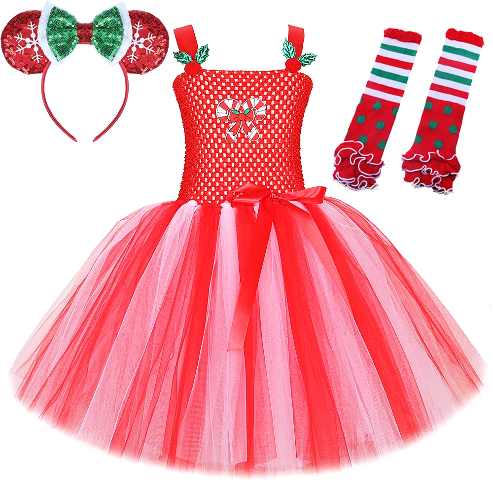 Рождественские костюмы ярких тростей для девочек рождественские праздничные