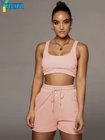 yiciya tracksuit two piece sets suit women vest pants 2022 crop top shorts matching set summer y2k outfits womens clothing