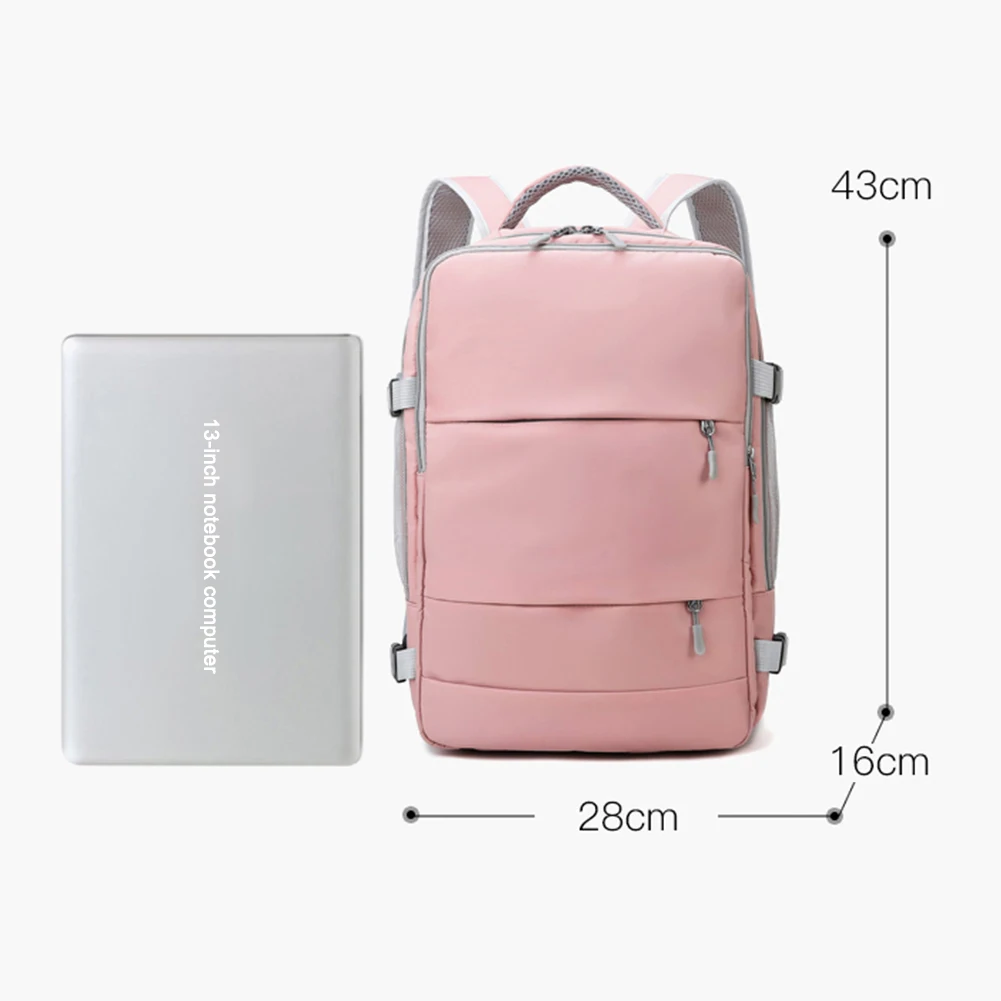 Women Travel Backpack 35L Large Capacity Dry Wet Separation Luggage Bag Waterproof USB Charging Port Backpack Laptop School Bags images - 6