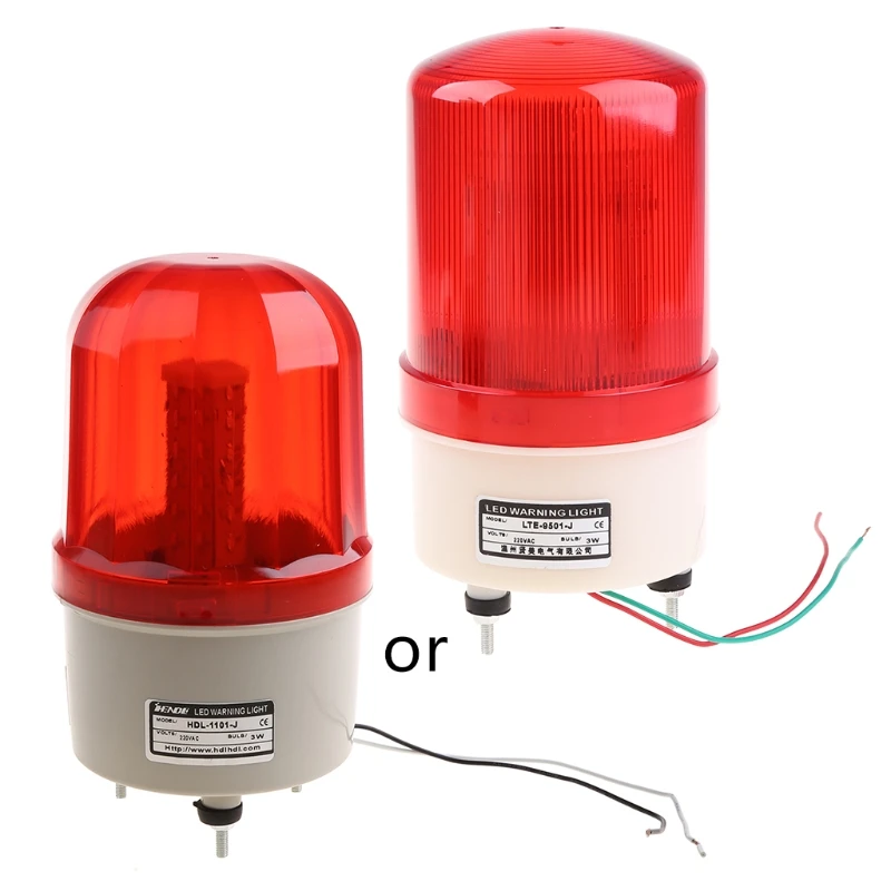 

220V/12V/24V LED Alarm Light Warning Lamp Signal Buzzer Rotary Strobe Flash Siren Emergency Sound Illumination Hummer