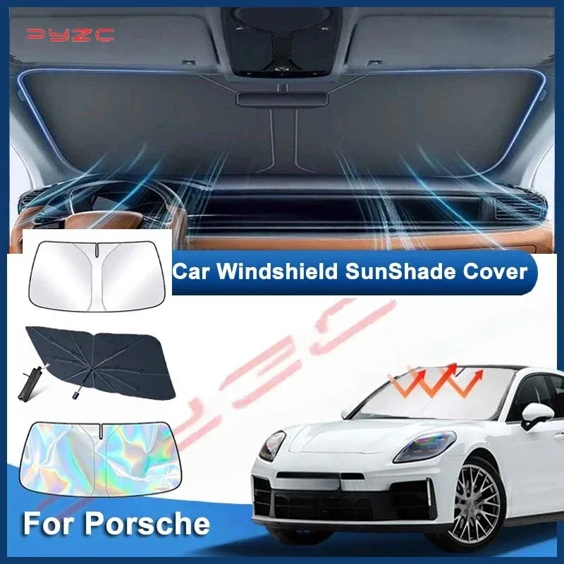 Фото Солнцезащитный зонт для лобового стекла автомобиля Porsche Panamera, Carman, Macann, Bobst, Cayenne, 911, 970, 981, 991, 996. №2