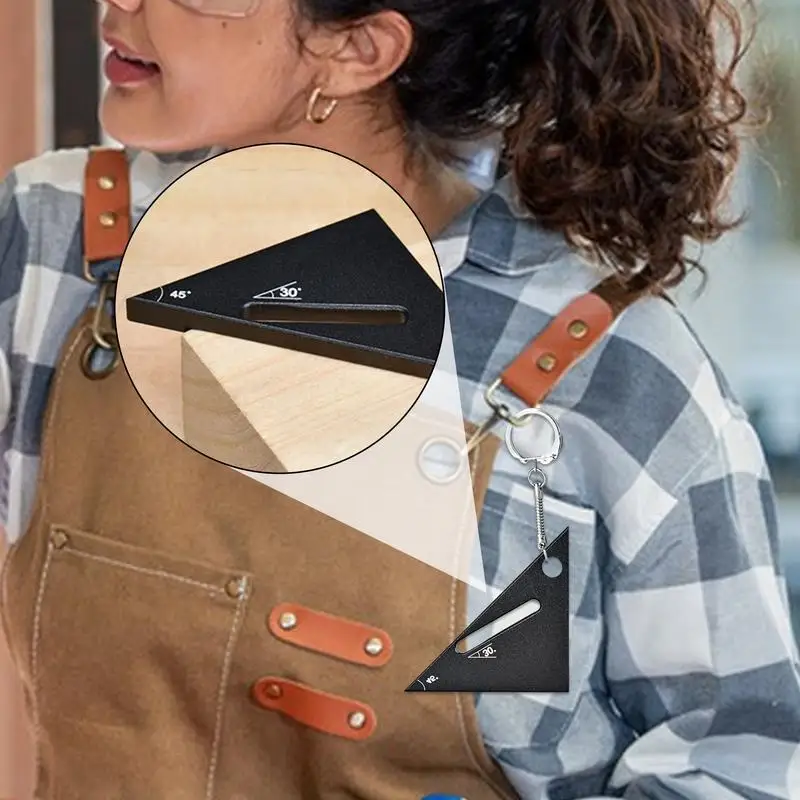 Треугольная линейка из алюминиевого сплава маленький инструмент для измерения