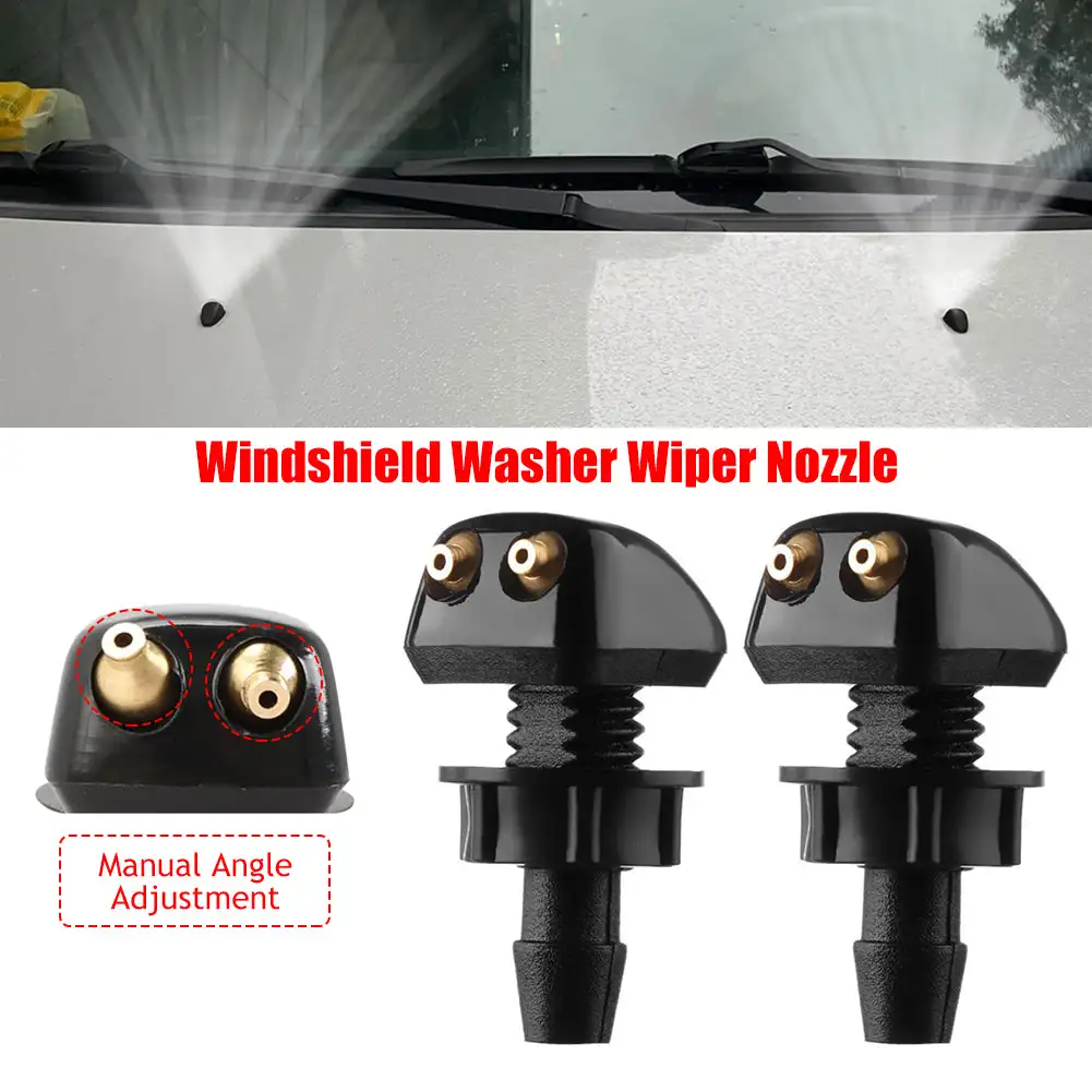 

2Pcs Universal Front Windshield Washer Wiper Nozzle for Honda City Odyssey Civic CRV HRV Legend Jazz RR VTi Fit Car Sprayer