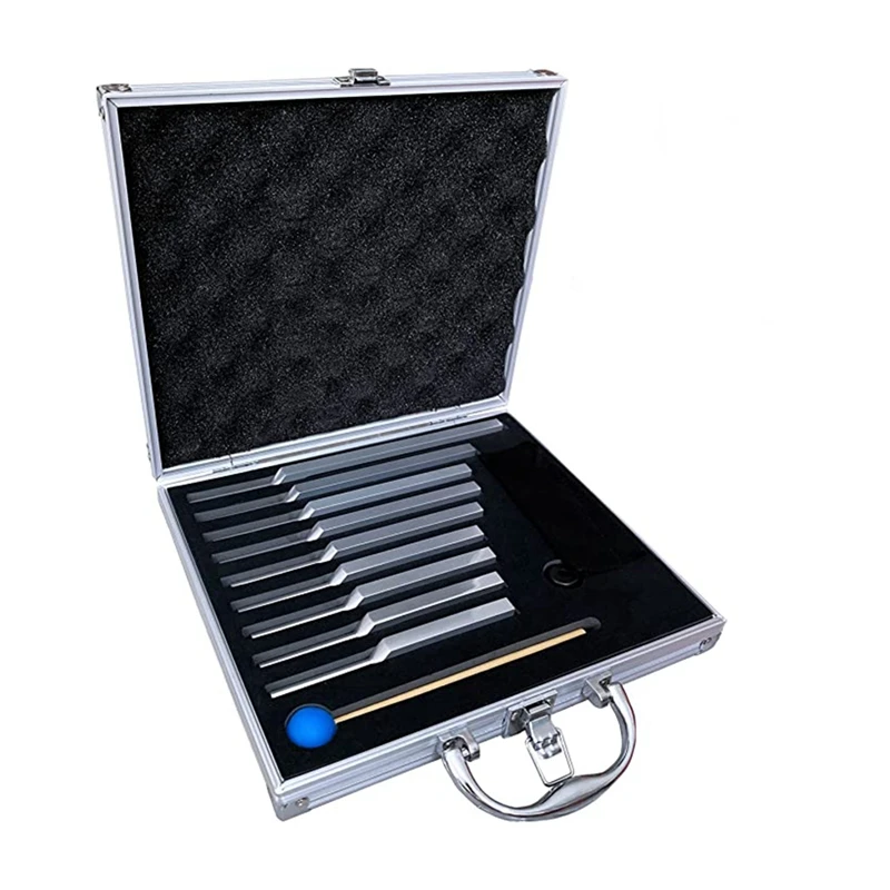 

Tuning Fork Set - 9 Tuning Forks Are Perfect For , Chakra, Sound Therapy, Complete With A Beautiful Aluminum Gift Box