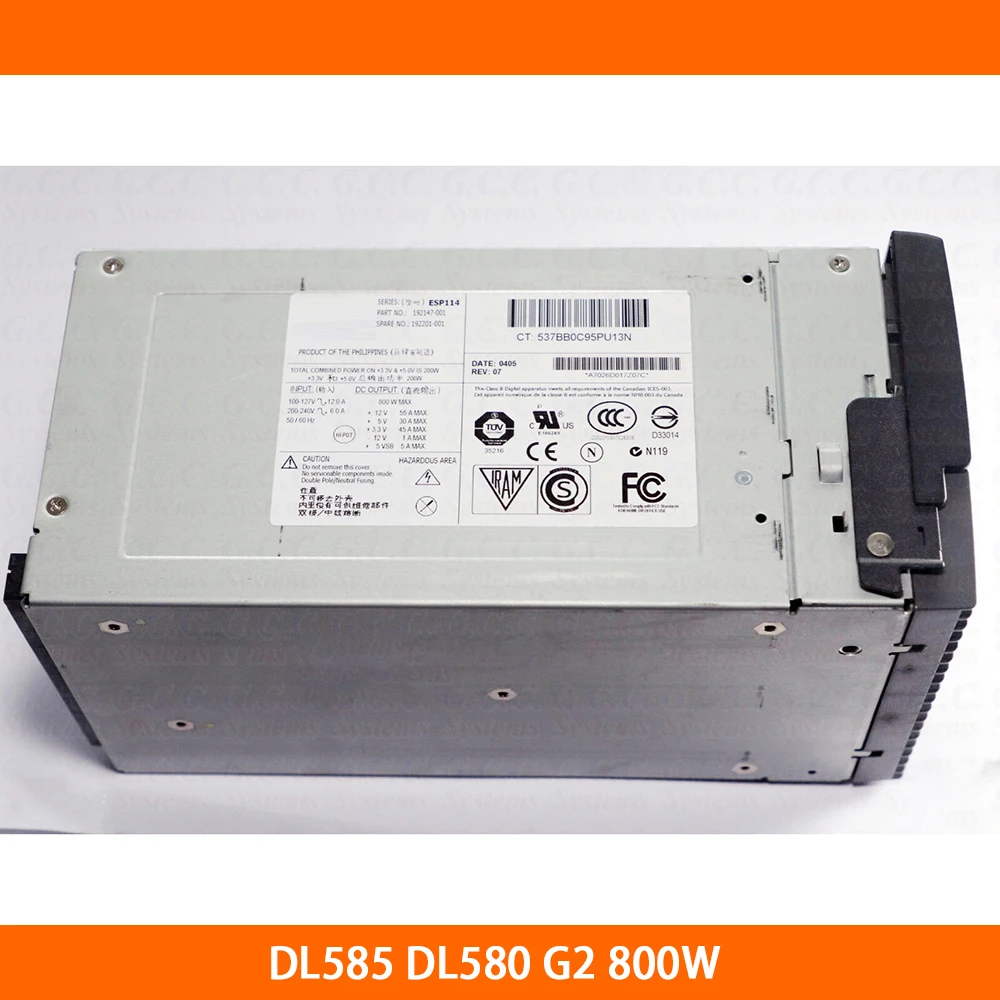     HP DL585 DL580 G2 800W ESP114 192147-001 192201-001,  