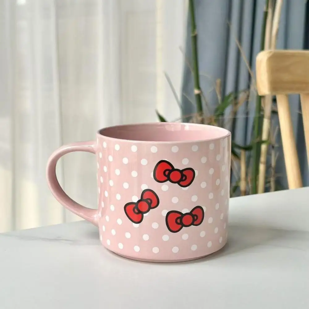 Kawaii Sanrio мультяшная чашка Hello Kitty керамическая кружка большой емкости милая для