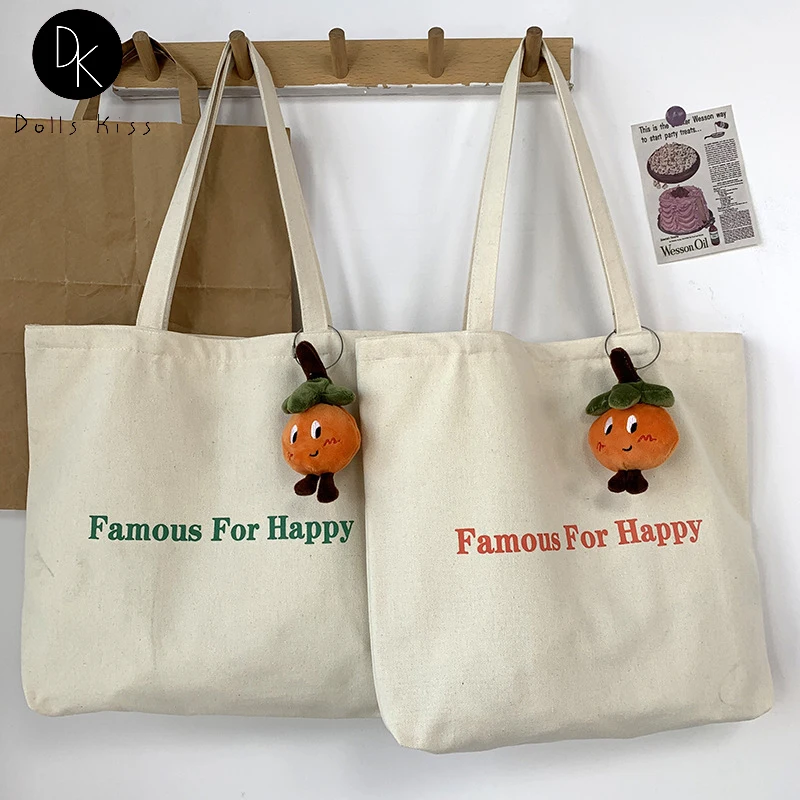 

Women's Letter Print Eco Bag Female Casual Design Shoulder Bag Girl Large Capacity Shopping Bag Casual Totes for Ladies Book Bag