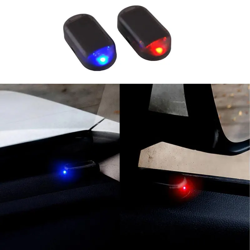 

Car Fake Security Light Solar Powered Simulated Dummy Alarm Wireless Warning Anti-Theft Caution Lamp LED Flashing Imitation