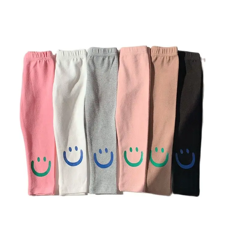 

Новинка весна-осень 2023 стильные хлопковые брюки-карандаш детские леггинсы для девочек модный эластичный Детский костюм с мультяшным принтом