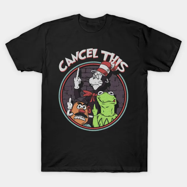 

2021 Men/Women's Summer Black Street Fashion Hip Hop "CANCEL THIS" Cancel Culture T-shirt Cotton Tees Short Sleeve Tops