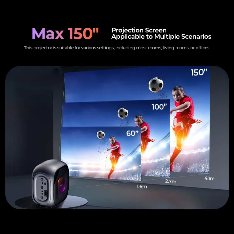 Умный портативный светодиодный мини-проектор Havit PJ215 PRO 4K беспроводной домашний