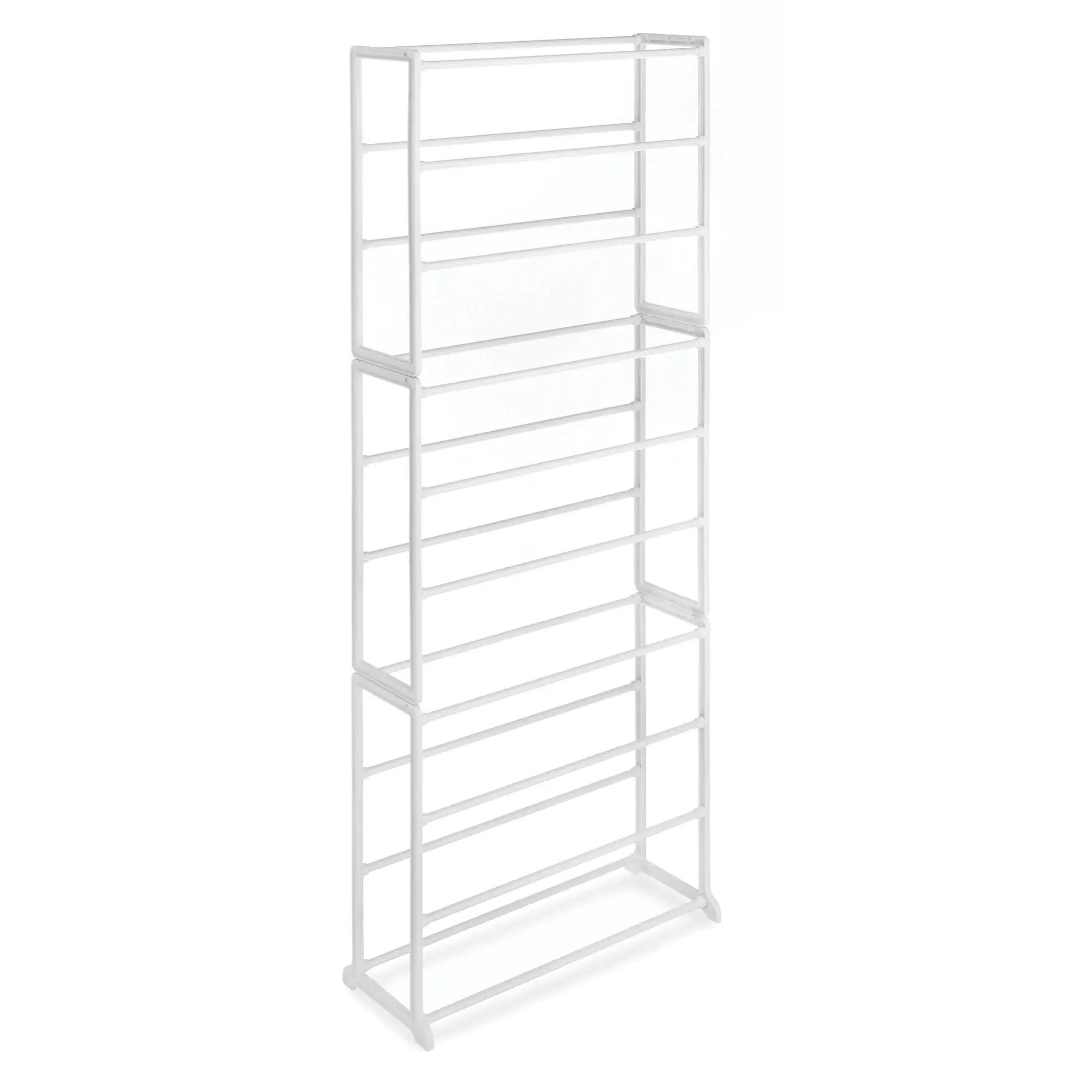 

Free Shipping 10-Tier 30 Pair Floor Shoe Rack - White - Plastic