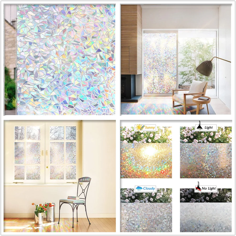 Матовая декоративная оконная пленка для конфиденциальности статическая липкая