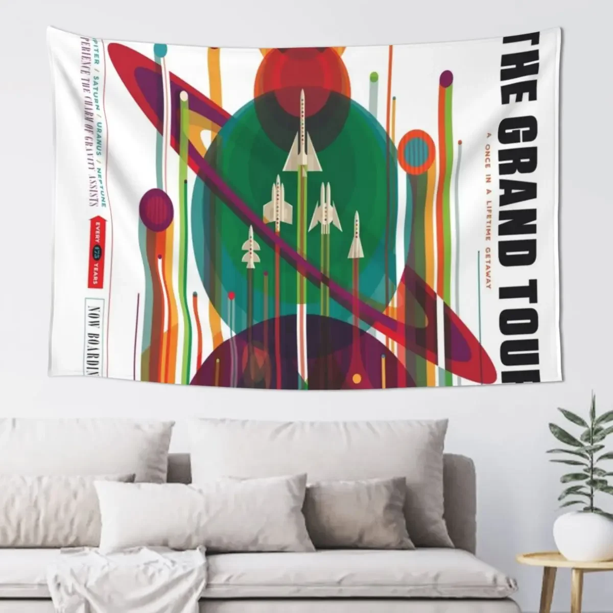 NASA Grand Tour Design Гобелен Декор комнаты Корейский стиль Грибные вещи в комнате
