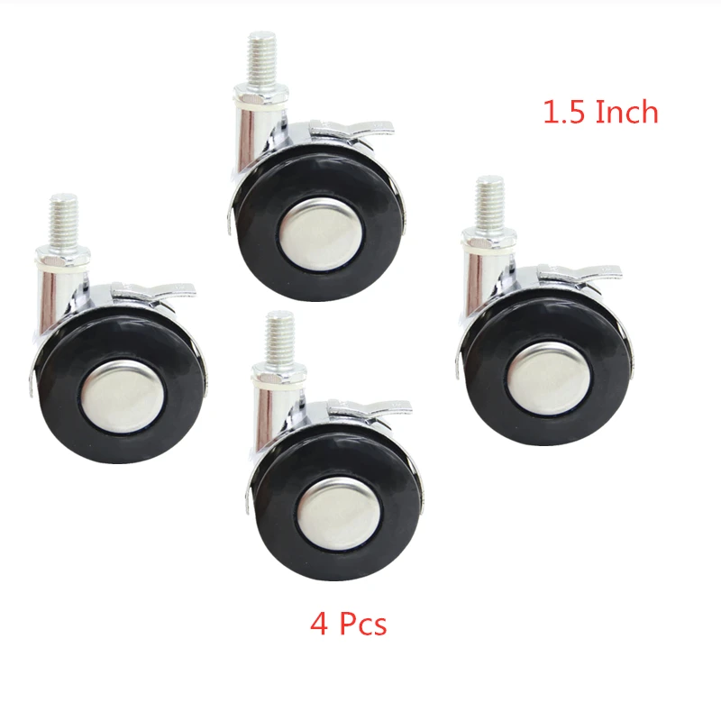 

4 Pcs/Lot Wheel Caster Universal 1.5 "mute Roller Baby Bed Alloy Tea Table Computer Pulley M8