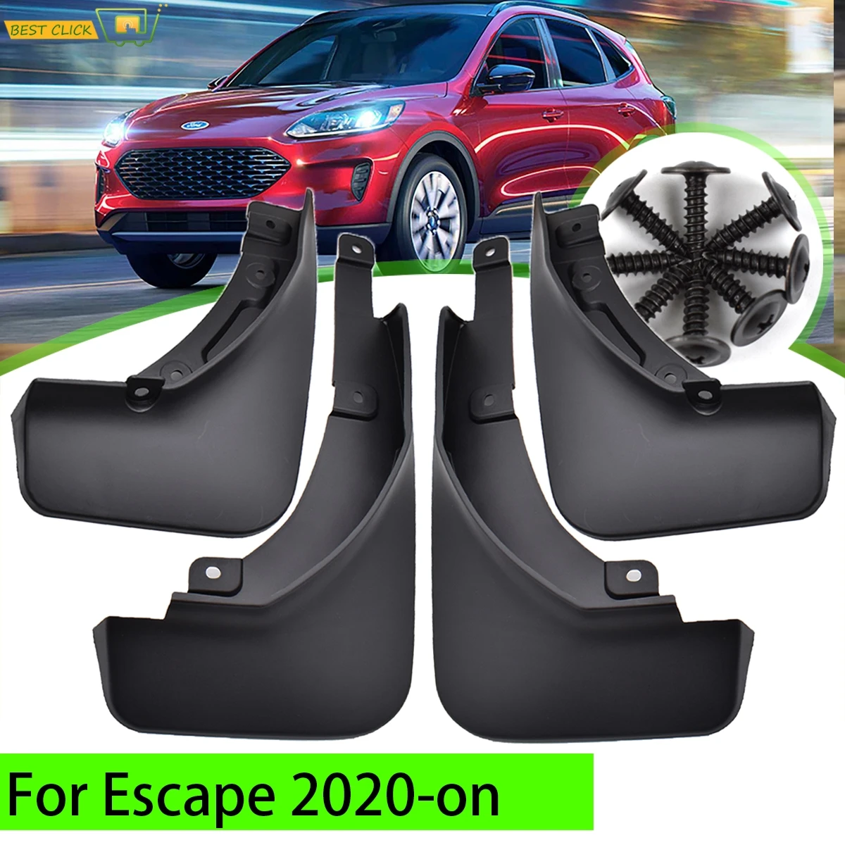 

4 шт. раллийные брызговики для Ford Escape mk4 Kuga mk3 2020-2025, брызговики, брызговики, передние и задние брызговики