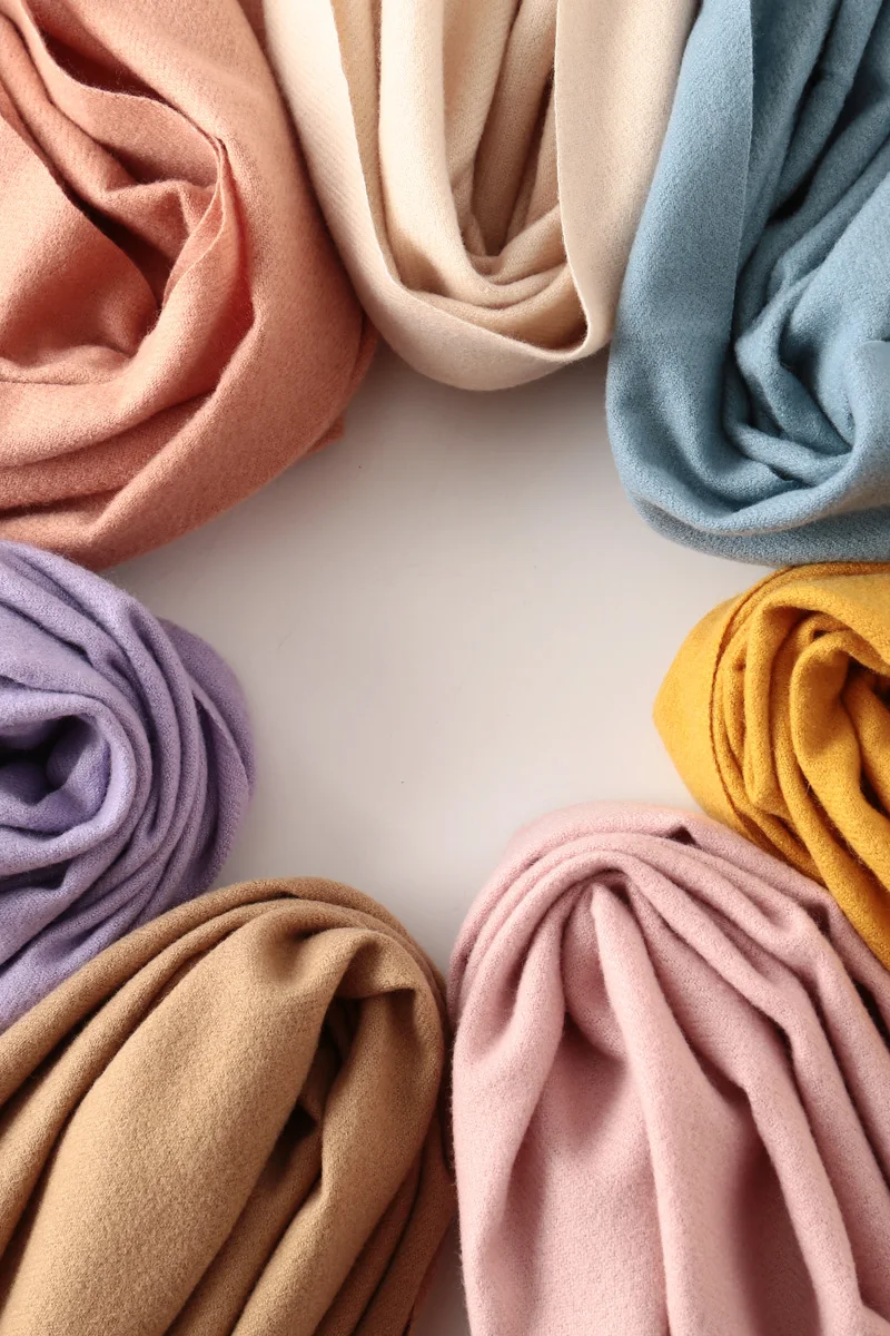 Новый однотонный кашемировый шарф для мужчин и женщин на осень и зиму утолщенный, теплый и универсальный, длинный шарф и шаль
