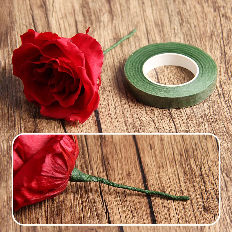 

Floral Green Tapes 12mm*45m/ROLL Tape Corsages Buttonhole Artificial Flower Stamen Wrap Florist Green Tapes Stretchy Tape