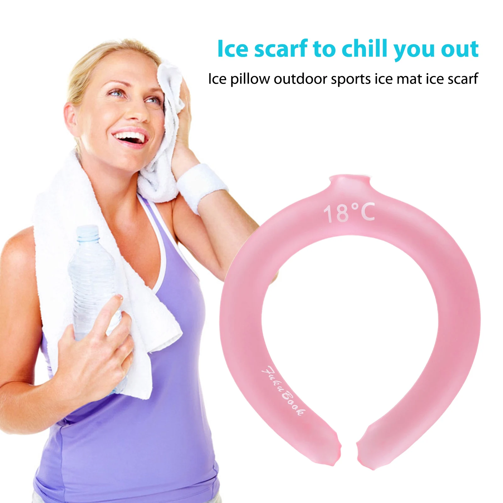 

Icy Cooling Neck Tube Cool Freeze Neck Cooler Band Reusable Summer Outdoor Sports Running Cycling Cold Collar Ice Cushion Chill