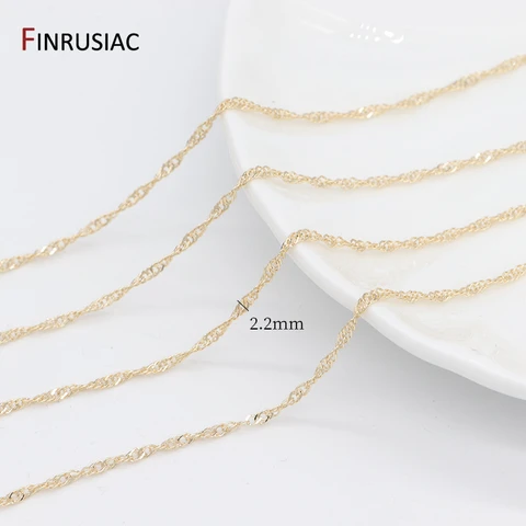 Цепочка из латуни с золотым покрытием FINRUSIAC 14К 1,3 мм
