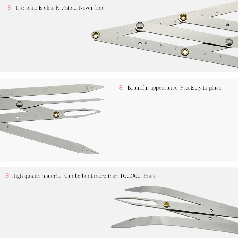 Калибр из нержавеющей стали с золотым соотношением микроблейдинг Перманентный