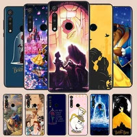 beauty and the beast phone case for motorola g10 g22 g31 g40 g60 g41 g50 g51 g60s g71 e6i e7i 20 30pro lite black silicone back