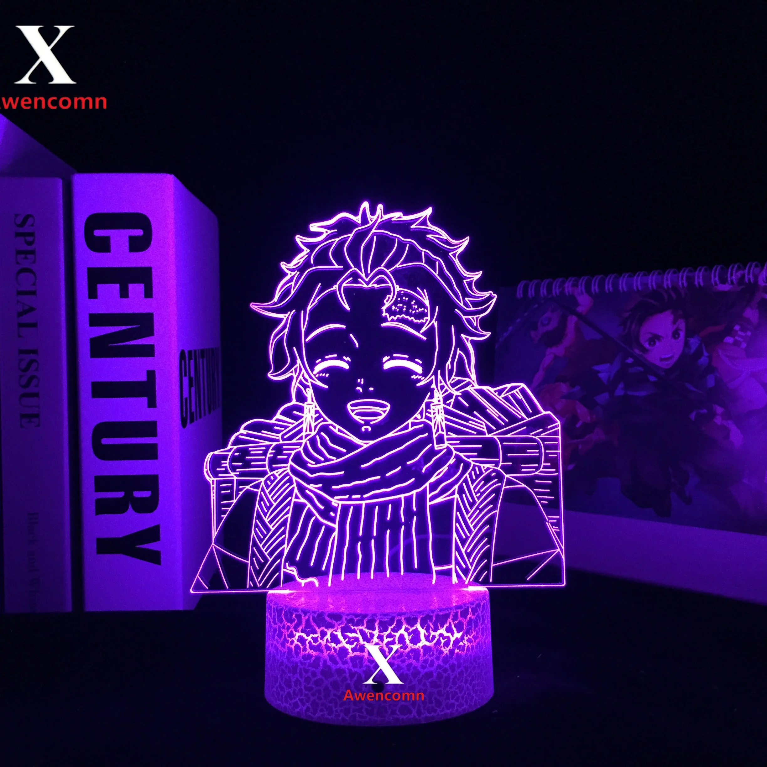 

Anime LED Lamp Kimetsu No Yaiba for Gift Bedroom Decoration Night Light Manga Room Decor 3D Light Demon Slayer Tanjiro Kamado