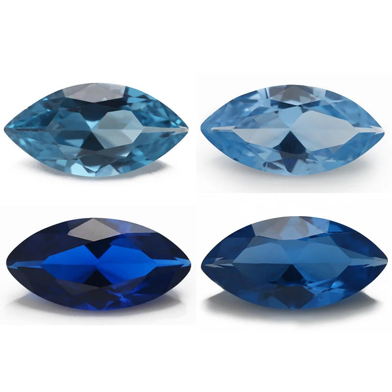 

Size 3x3~10x10mm Marquise Shape Synthetic Spinel Blue Stone Gems For Jewelry 113# 106# 109# 120#