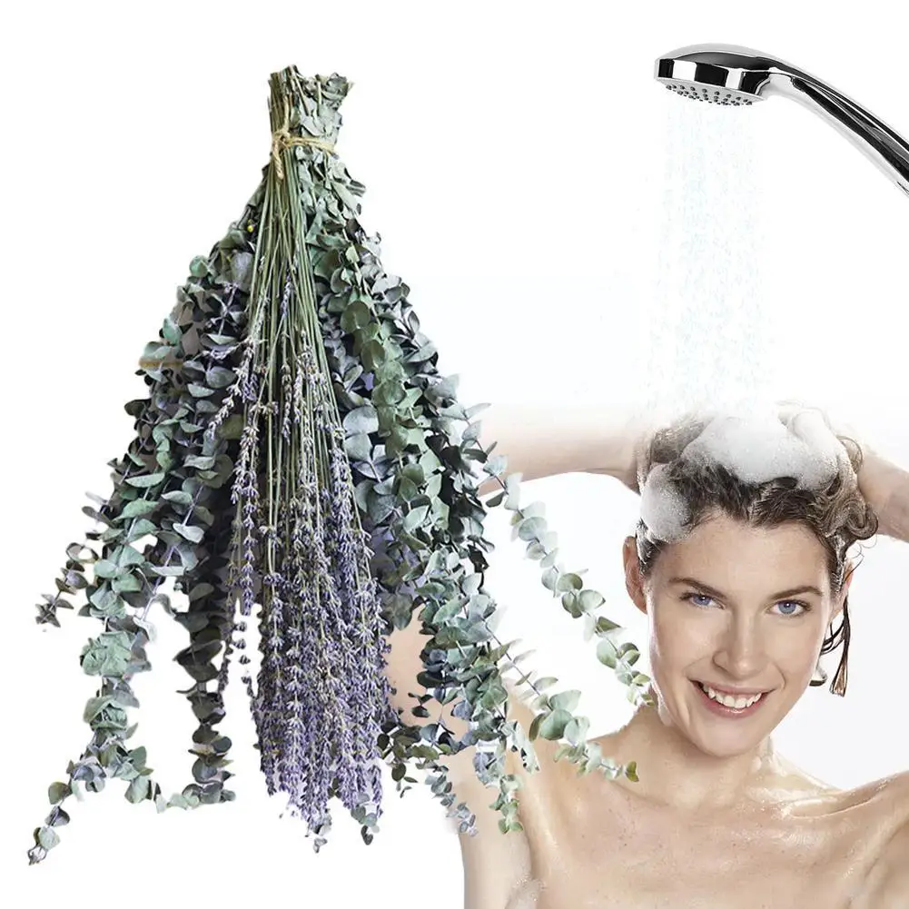 

Dried Lavender Flowers Bundles Eucalyptus Stems For Shower Natural Preserved Lavender Combination Bouquet Bathroom Weding D D3z1