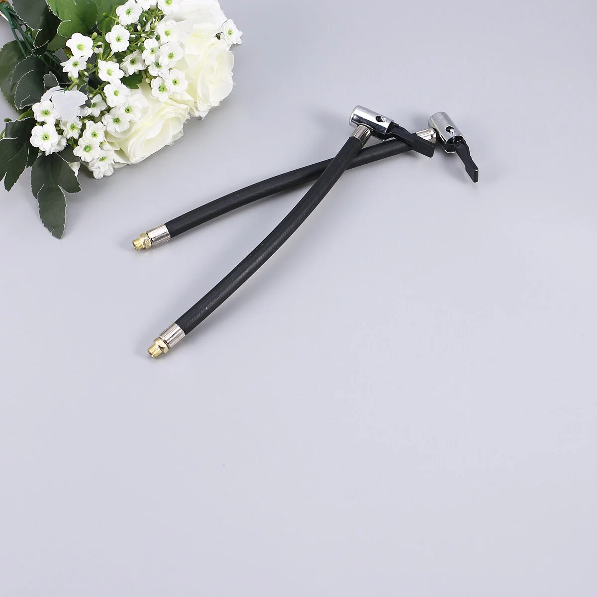 

2pcs Air Pump For Car Replacement Air Pump Extension Rubber Hose Inflator Tube Pipe Cord (Black)