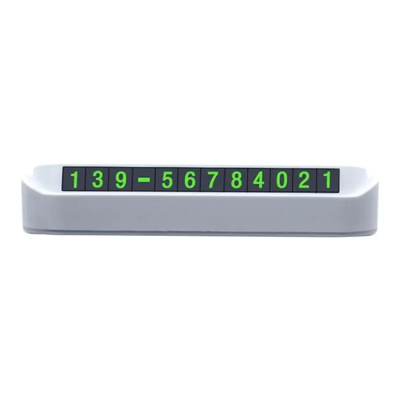 

Parking Phone Number Plate Luminous Parking Plate For Automobile Interior Hideable Luminous Temporary Parking Stop Sign