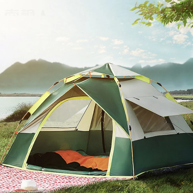 Автоматическая палатка для 3-4 человек кемпинга легкая мгновенная установка